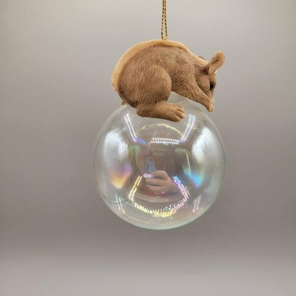 Charming Tails Mackenzie Blowing Bubble Christmas Ornament Retired 87/191 Signed - Picture 3 of 8